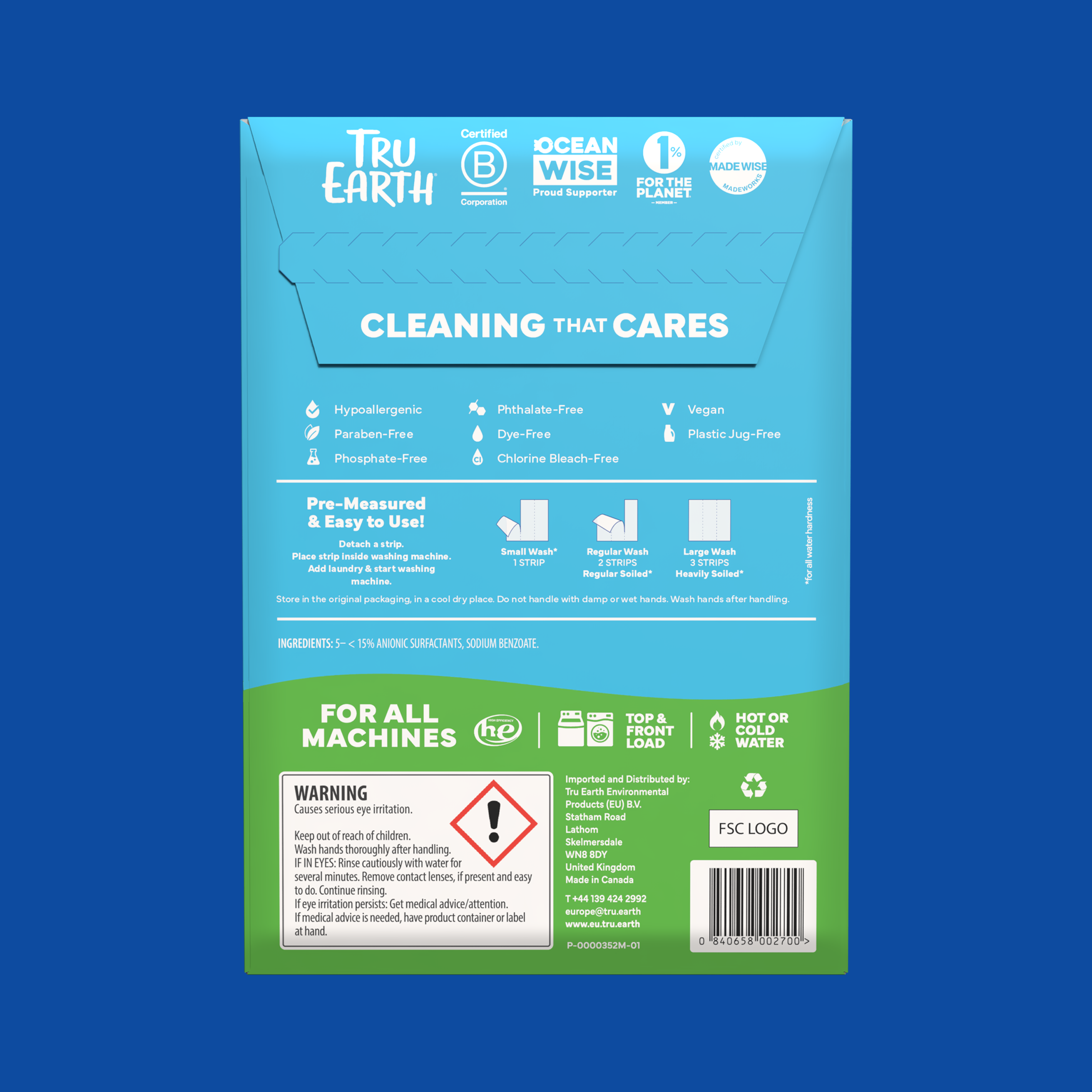 Tru Earth Laundry Detergent - Fragrance Free